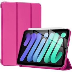 Θήκη Trifold Smart View και πίσω TPU για iPad Mini 7/6 - Φούξια