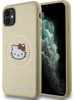 Hello Kitty Leather Kitty Head MagSafe - θήκη για Apple iPhone 11 - Χρυσό