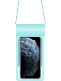 Techsuit - Waterproof Case (TWC1) - for Phones with max. 6.8'' IPX8, 30m - Cyan - (TWC1/CYAN)
