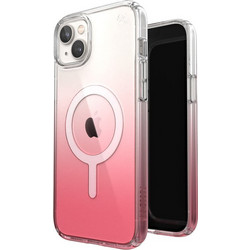 Speck Presidio Perfect-Clear + Ombre + MagSafe - Case for iPhone 15 Plus / 14 Plus with MICROBAN coating (Clear / Vintage Rose Fade) - (150123-9509)