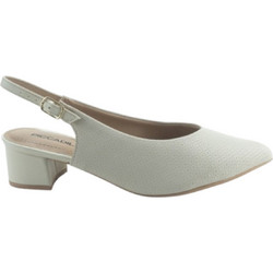 Piccadilly Ανατομικές Γόβες Slingback Δερμάτινες με Χοντρό Χαμηλό Τακούνι Εκρού 1-779-25133-27