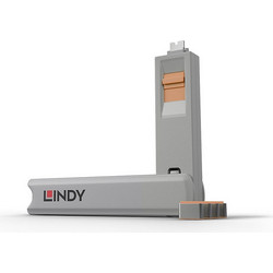 Port Blocker USB Type-C (1 key + 4 x blocks) Orange (40428)