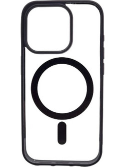 Magsafe Back Cover Σιλικόνης Διάφανο-Μαύρο (iPhone 13 Pro)