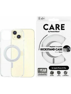 PanzerGlass CARE by Kickstand Case MagSafe for iPhone 15 Plus - silver - (PAN000738-0)