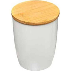 5five κεραμικό δοχείο 1.5l με καπάκι μπαμπού 179608
