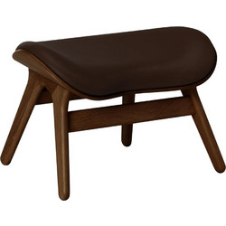 Σκαμπό ACP Ottoman Umage Leather 5873C5573-11 63x50x43cm Dark Oak Brown