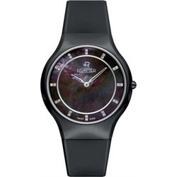 Roamer Ceraline Passion Black Γυναικείο Ρολόι με Μαύρο Καουτσούκ Λουράκι R684830415906
