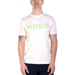 HUGO T-SHIRT DULIVIO LOGO ΛΕΥΚΟ-ΠΡΑΣΙΝΟ