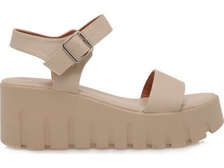 Loevah U419X2594581 Γυναικείες Πλατφόρμες Μπεζ DMLM9259-BEIGE