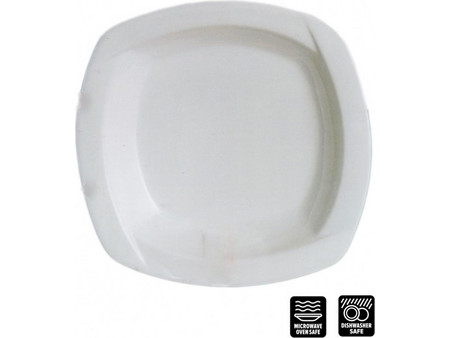 Πιάτο Βαθύ Λευκής Πορσελάνης Τετράγωνο 24cm Galifas 792830 - Galifas