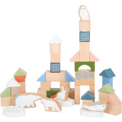 Small foot Wooden Building Blocks Dino κύβοι από ξύλο 12 m+ 20 τμχ