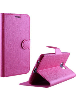 Volte-Tel Line Leather TPU Book Stand Θήκη Pink (Alcatel Idol 3 5.5 / 6045Y)