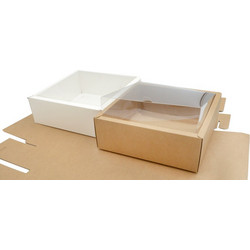 ΧΑΡΤΙΝΟ ΚΟΥΤΙ ME KAΠΑΚΙ ΖΕΛΑΤΙΝΑ 20cm x 20cm x 7cm 0402231 (12 τεμάχια)