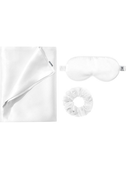 Μεταξωτή Μαξιλαροθήκη + Μάσκα Ύπνου + Scrunchie Feel & Touch Beauty Sleep Ice