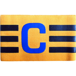Captain Arm Band (Περιβραχιόνιο Αρχηγού) ριγέ LIGASPORT - ΚΙΤΡΙΝΟ - ONE SIZE - LIGA SPORT