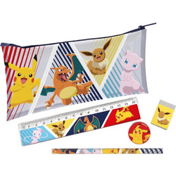 POKEMON - Stationery Set with Pocket - 5pc