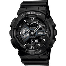 Casio G-Shock Ανδρικό Ρολόι Χρονογράφος με Μαύρο Καουτσούκ Λουράκι GA-110-1BER