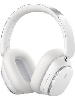 Baseus Bowie H1 Wireless ANC Ενσύρματα & Ασύρματα Bluetooth Ακουστικά Over Ear με Noise Canceling Λευκά