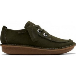 Clarks WOMEN'S CASUAL FUNNY DREAM 26179286 DARK GREEN SUEDE Clarks