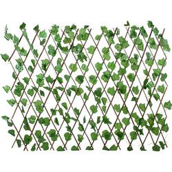 GloboStar(R) Artificial Garden VINE LEAVES 78499 Πτυσσόμενη Πέργκολα Τεχνητής Φυλλωσιάς - Κάθετος Κήπος Σύνθεση Αμπελόφυλλο Μ110 x Π10 x Υ120cm (min) Μ310 x Π10 x Υ45cm (max)
