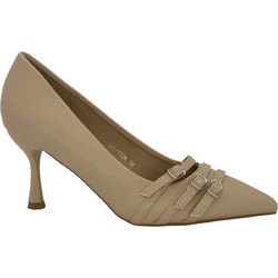 Plato LL-1526 Γυναικείες Γόβες Λουστρίνι Beige