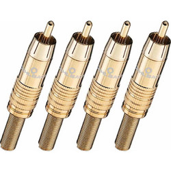 Oehlbach CJG 51 Βύσματα Cinch RCA Χρυσά (4 Τεμάχια)