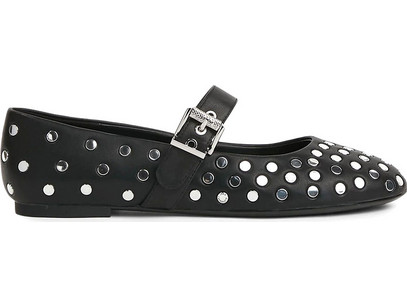 Μπαλαρινες Karo Studded KL40127 00s-black lthr w/silver