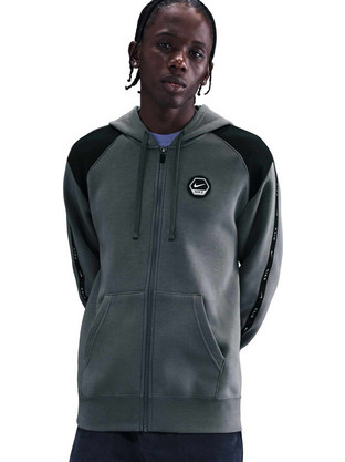 Nike Ανδρική Ζακέτα Φούτερ με Κουκούλα και Φερμουάρ Ανθρακί IH4285-068
