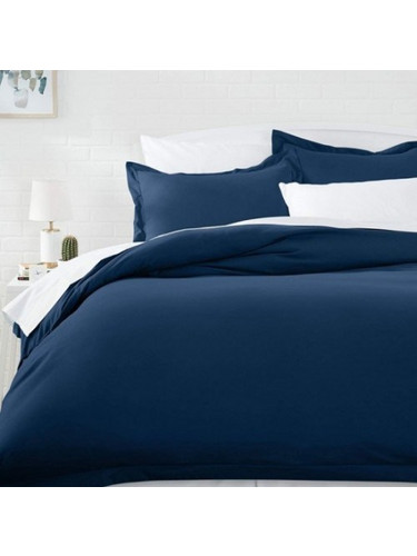 Σετ Παπλωματοθήκη 4 τεμαχίων 220x240cm Dark Blue BES-120