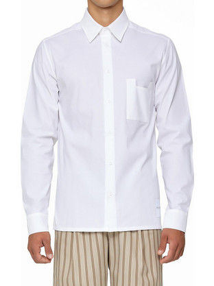 Core Poplin Longsleeve Shirt Λευκό