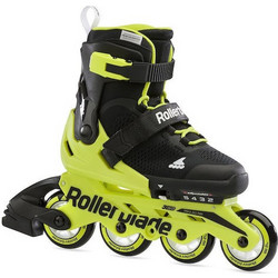 Rollerblade Microblade 2021 Inline Αυξομειούμενα Rollers Παιδικά Μαύρα Κίτρινα 43.071017
