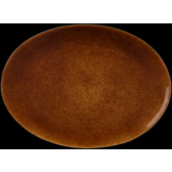 Bitz Πιατέλα Σερβιρίσματος Stoneware 45x34 Εκ. - Gastro Black/Amber