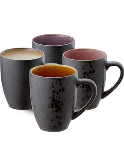 Bitz Κούπες Stoneware Σετ 4 Τμχ 300 ml - Gastro Black/Light