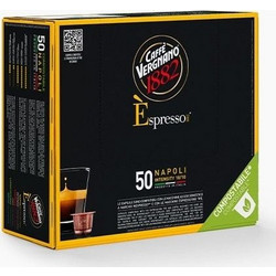 Caffe Vergnano Κάψουλες Espresso Napoli Συμβατές με Μηχανή Nespresso 50τμχ