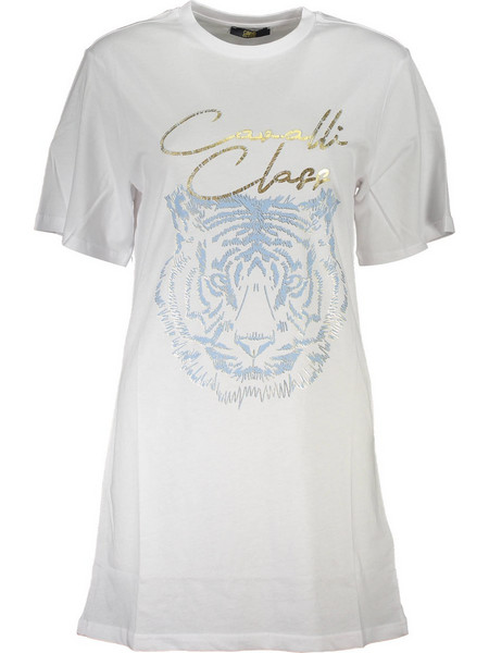 CAVALLI CLASS SHORT SLEEVE T-SHIRT WOMEN WHITE Λευκό