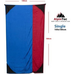 AlpinTec Favour Single Beach Blanket 100x180 cm - Αλεξίπτωτο Υλικό, Χρώμα: Blue/Red