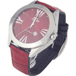 Chronotech Ανδρικό Ρολόι με Μαύρο Δερμάτινο Λουράκι CT7636M-02