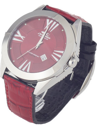 Chronotech Ανδρικό Ρολόι με Μαύρο Δερμάτινο Λουράκι CT7636M-02