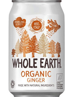Αναψυκτικό Ginger Χωρίς Πρσθήκη Ζάχαρης - Whole Earth - 330ml