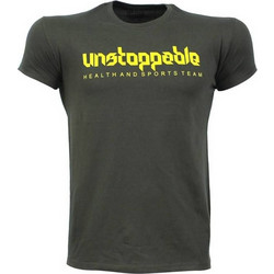 T-SHIRT UNSTOPPABLE Χακί Με Κίτρινο Logo 21156 (H&S)