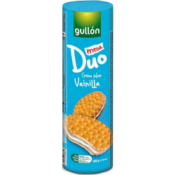 Gullon Μπισκότα Mega Duo με Γέμιση κρέμα βανίλια 500gr
