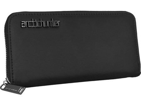 Arctic Hunter Μεγάλο Γυναικείο Πορτοφόλι με Φερμουάρ Μαύρο QB0011