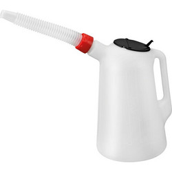 ΔΟΧΕΙΟ ΠΛΑΣΤΙΚΟ (HDPE) ΓΙΑ ΜΕΤΑΦΟΡΑ ΛΑΔΙΟΥ ΜΕ ΕΥΚΑΜΠΤΟ ΜΑΚΡΥ ΣΤΟΜΙΟ ΚΑΙ ΚΑΠΑΚΙ ΛΕΥΚΟ 2000ml LAMPA - 1 TEM