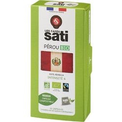 Κάψουλες Nespresso Συμβατές Sati Cafe Peru Bio 10 τεμάχια
