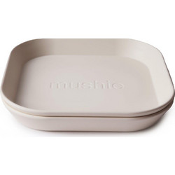 Mushie Πιάτο Ivory 2τμχ