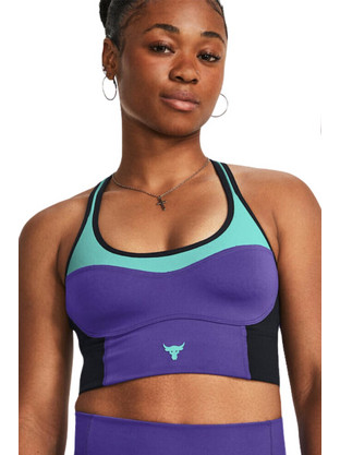Under Armour Project Rock Lets Go Infinity Bra Q4 Αθλητικό Μπουστάκι με Μέτρια Στήριξη Πολύχρωμο 1380191-523