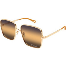 Chloe 0324S 001 Ανδρικά Γυαλιά Ηλίου Τετράγωνα Μεταλλικά Ασημί με Aσημί Φακό