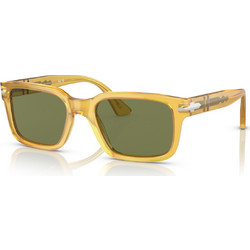 Persol 3272S 95/31 Ανδρικά Γυαλιά Ηλίου Τετράγωνα Κοκάλινα Μαύρα με Πράσινο Polarized Φακό