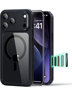 ESR Classic Hybrid MagSafe Set Back Cover Clear Black (iPhone 17 Pro)