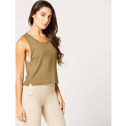 CODE MESH BACK TANK - KHAKI